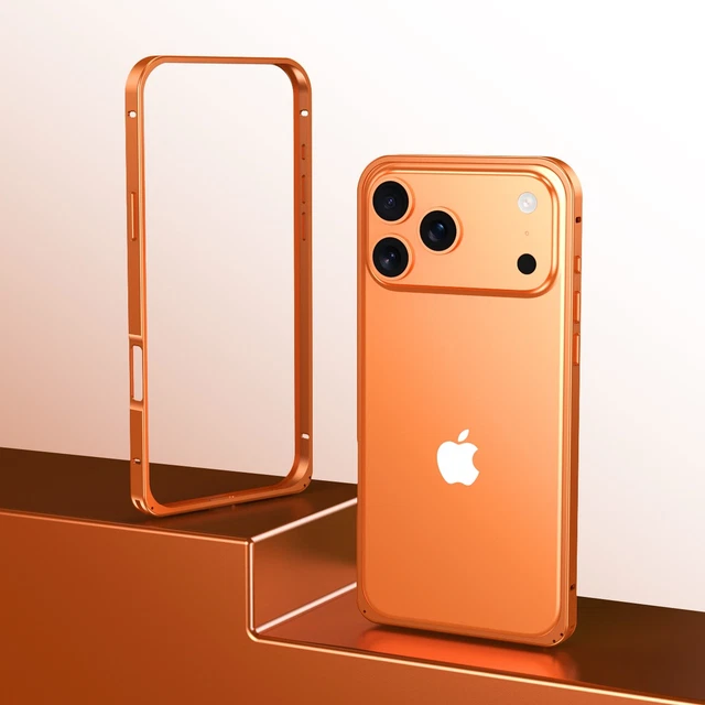 Custodia Ibrida Con Telaio In Alluminio Antiurto Per IPhone 15 14 Pro Max 13 16 - Generica