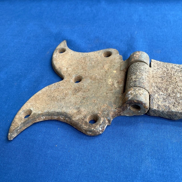 Vintage Antique Extra Heavy Cast Iron Barn Door Shed Strap Hinge 20 1/2" 5