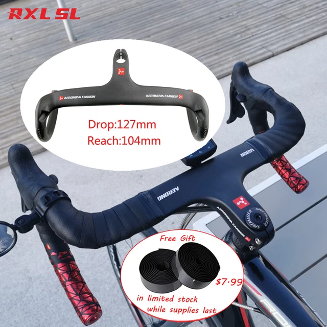1-1/8"Road Bike Carbon Handlebar Stem Integrated Racing Bike Drop Bars AERONOVA