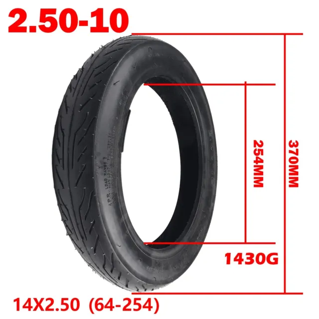 1pc 35.6cm Vuoto Pneumatici 14x2.50 (64-254) Tubeless 2.50-10 Tubo Gomma