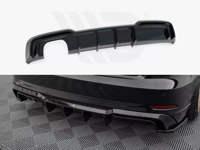 Maxton Design Rear Valance for Audi A3 S-Line 8V Facelift Sportback Gloss Black