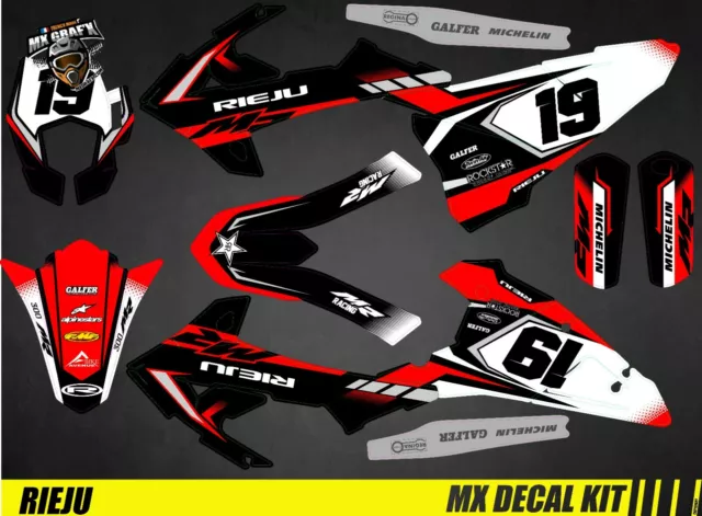 Kit Deco Motorcycle for / MX Decal Kit For Rieju Mr Pro - Black V-Strom