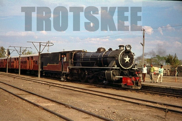 35mm Slide INDIA Indian Railways Steam Loco 30038 Jetalsar c1976 Original