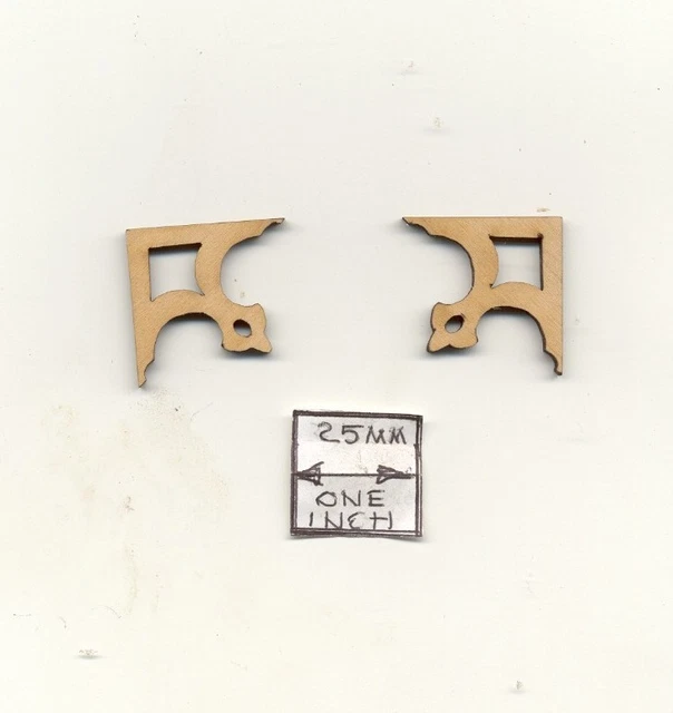 Apex Trim - AP42sm wooden dollhouse miniature 1:12 scale USA made 2pcs 2