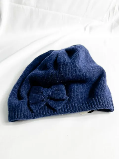 Portolano Navy cashmere winter hat. One size. $135