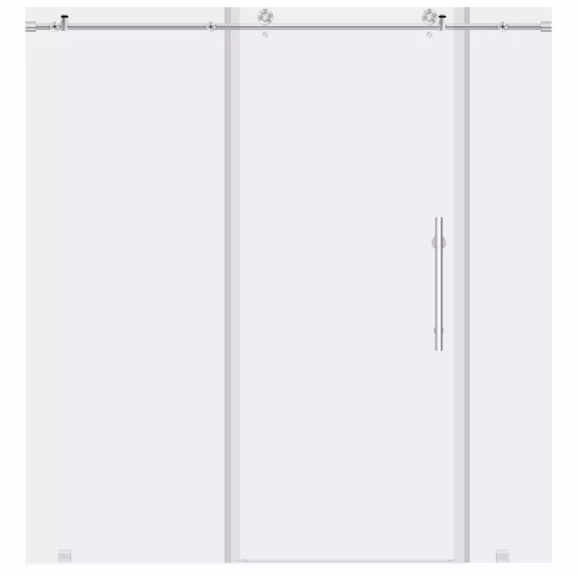 68-72"Wx76"H Frameless Sliding Shower Door ULTRA-C Chrome by LessCare 2