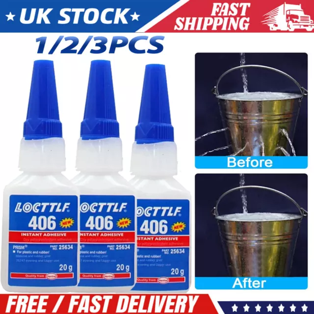 Loctite 406 Fast Curing Adhesive Super Glue for Plastic, Rubber 15-Pack 20g