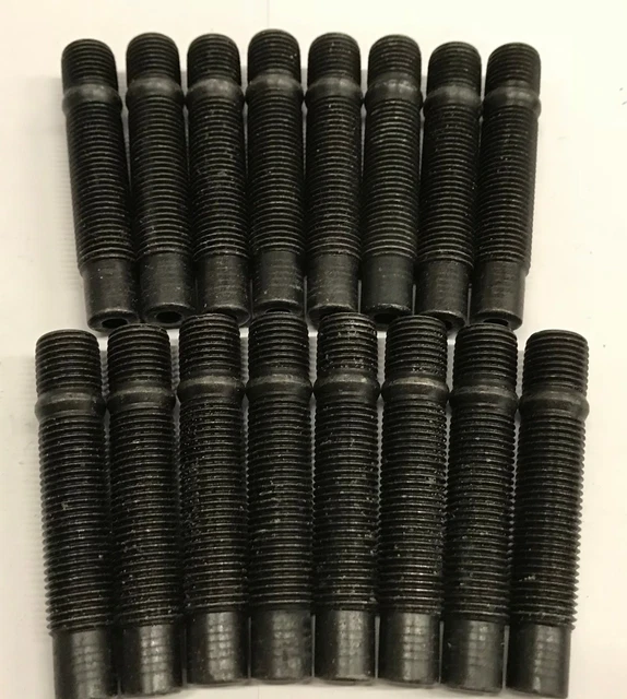 16 X M14X1.5 BLACK ALLOY WHEEL CONVERSION STUDS 82mm LONG FIT AUDI