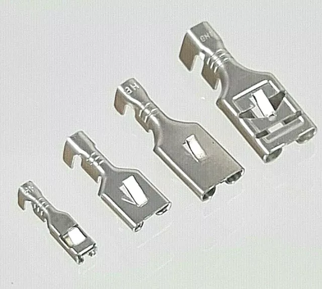 Kabelschuhe Flachstecker Steckhülsen Stecker m Rastzunge 2,3 2,8 6,3 7,8 9,5 ZNG