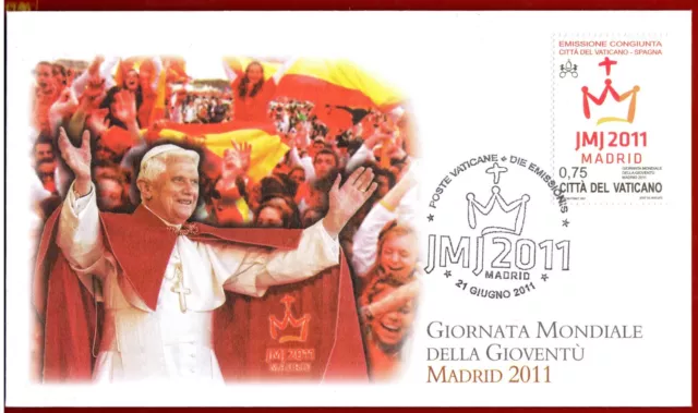 Vatikan 2011 FDC Satz Nr.1716  Weltjugendtag 2011 Madrid Vaticano