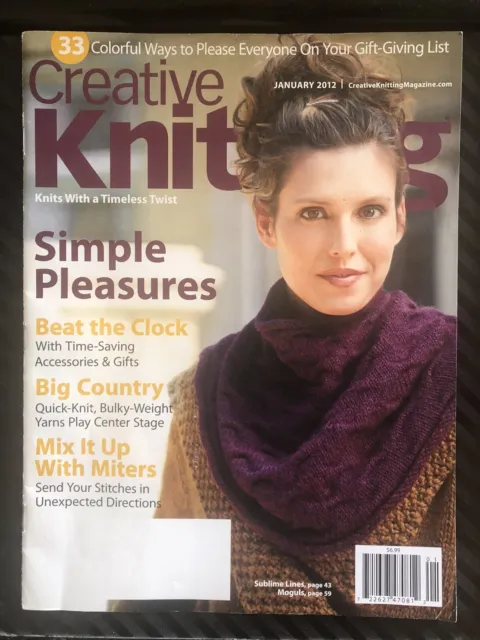 Creative Knitting Magazine Quick Knits Miters Hat And Mittens Jacket Cabled Vest