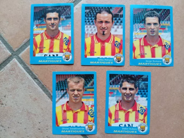 MARTIGUES / stickers n° 183, 185, 189, 191 et 195  pour album PANINI FOOT 1996