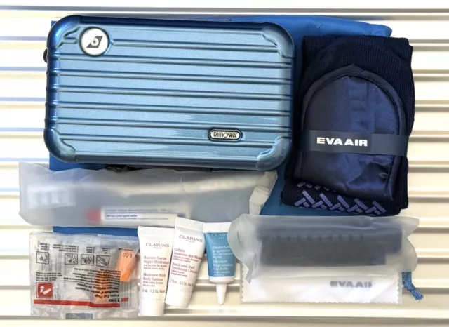 Rare NEW UNUSED! EVA AIR RIMOWA BLUE Amenity Kit