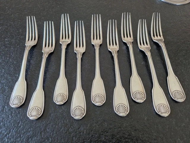 Set De 6 Fourchettes Anciennes SFAM CHINON – Métal Argenté 21.5cm – Occasion