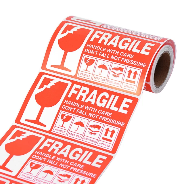 Care Label Sticker 50PCS FRAGILE HANDLE with Care Labels Warning Sticker Shipping Self ...