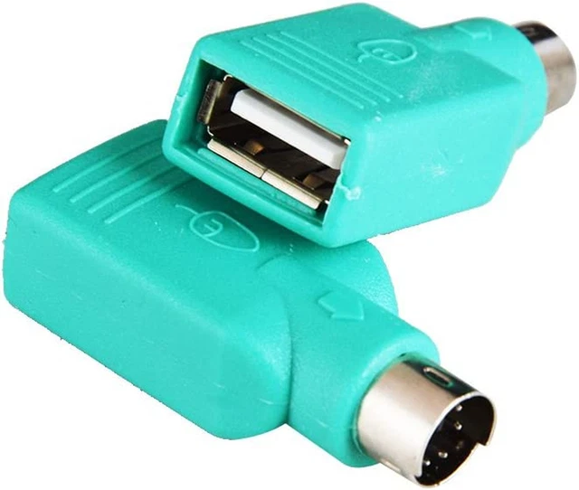 PS2 to USB Female,Ps/2 Male Converter Changer Adapter for Keyboard Mouse 2Pcs by