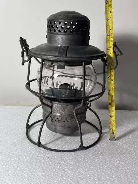 Vintage railroad lantern on sale globes