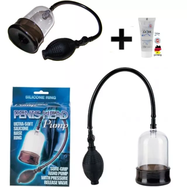 Potenzpumpe Penispumpe Vakuum Pumpe 5te Enlarger Head + GRATIS Gleitgel