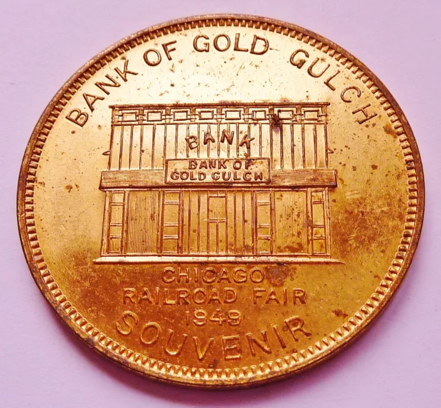 1949 Chicago Railroad Fair ~ Continental Illinois Natl Bank / Bank Of Gold Gulch