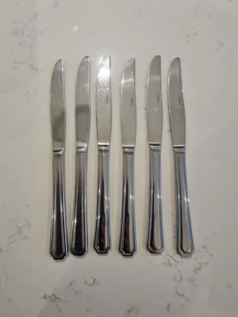 *RARE* 6 x Oneida Balmoral 23cm Dinner Knives Table Cutlery Stainless Steel VG