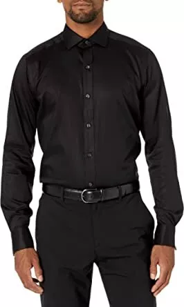 Buttoned Down Mens Tailored Fit French Cuff Dress Shirt, Supima Cotton