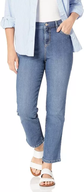 Gloria Vanderbilt Women's Classic Amanda High Rise Tapered Jean - Blue 22W NWT