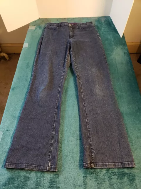 NYDJ Jeans Womens Sz 10 Blue Stretch Pants Ami Skinny Mid Rise Ladies Denim USA