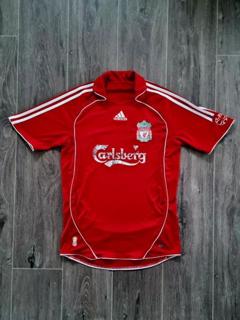 Vintage Liverpool Home Red Football Soccer Shirt Jersey Adidas Carlsberg 2006