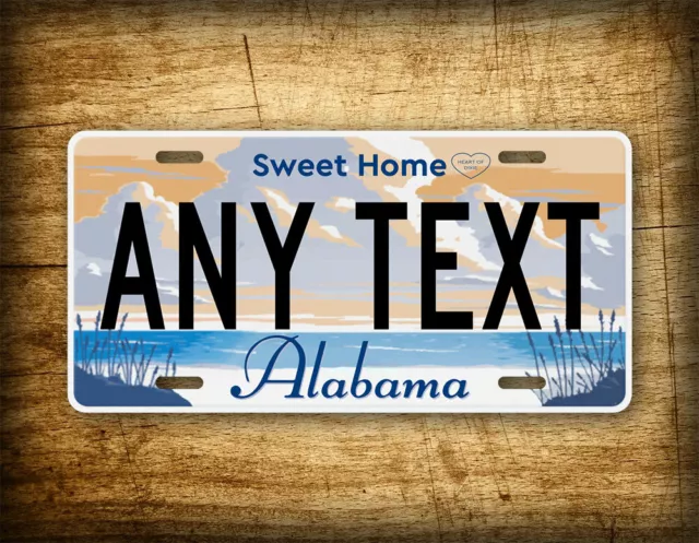 Custom Alabama State License Plate AL Replica Personalized Text Novelty Auto Tag