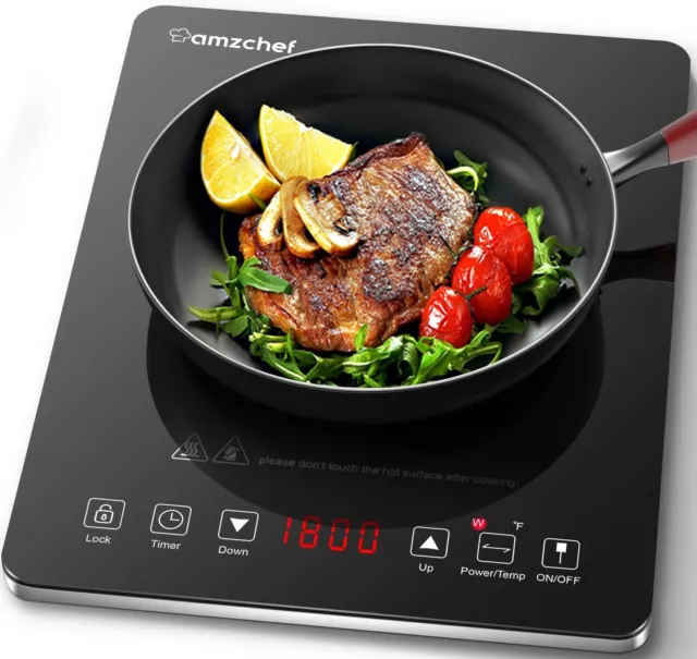 Portable Induction Cooktop AMZCHEF Induction Burner Cooker With Ultra Thin Body