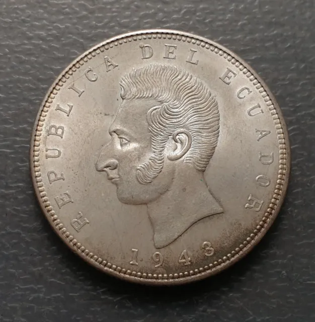 Ecuador 5 Sucres 1943 Mint Mexico City High Grade