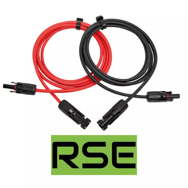 Cable Solar Extensión Cable Rojo Negro 4 Mm2 O 6 Mm2 Compatible Con Mc4...