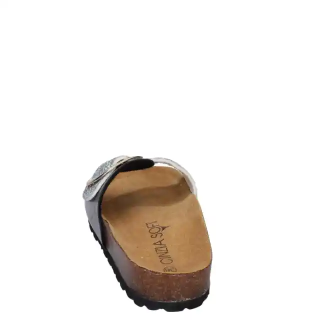 Chaussures pour Femmes CINZIA SOFT 36 Ue Sandales Argenté Cuir Glitter BD294-36 2