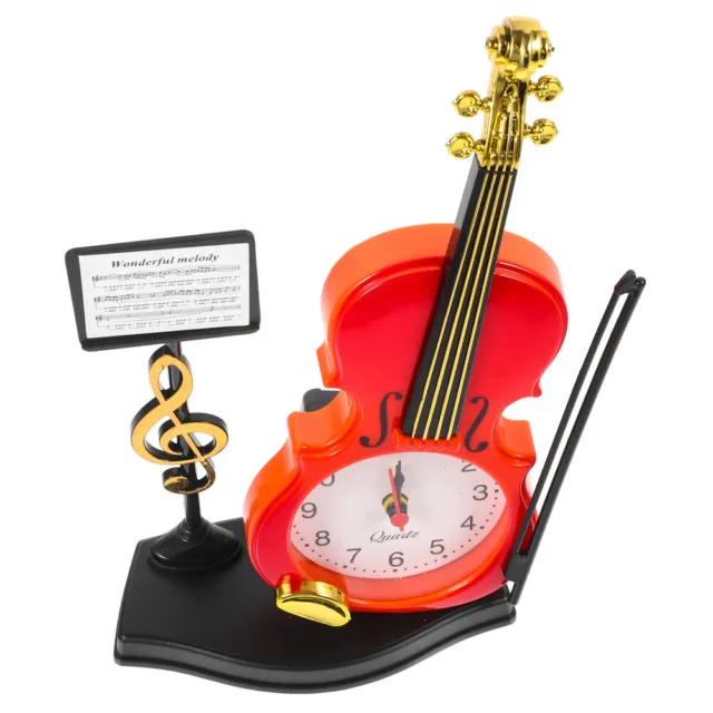 Reloj de escritorio forma de violín plástico temporizador mecánico para hotel salón