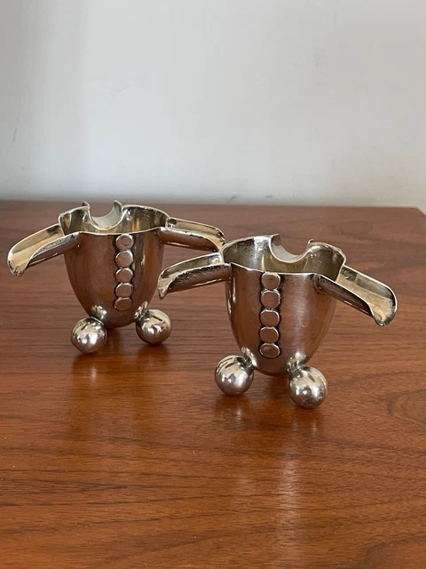 William Spratling Sterling Silver Art Deco Ash Tray Desk  Pair of 2 1943