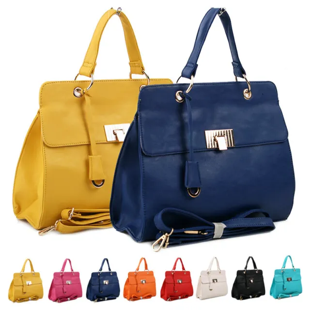 Women's Ladies Designer Celebrity Tote Bag Leather Style Large Shoulder Handbags