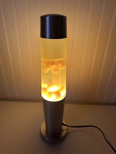 Hot Rock Lite Series 46500 Lava Lamp Blue Liquid Yellow Wax Flows Well 120V 18"