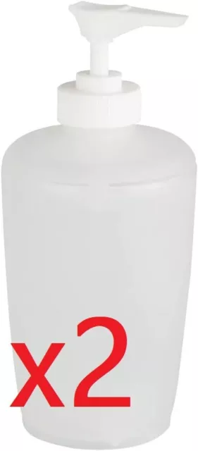 2x WENKO Distributeur de savon liquide - Capacité: 0.275L - 7.2 x 15.8 x 7.2 cm