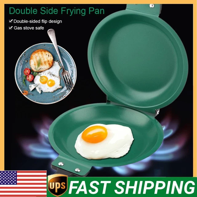 Folding Non-stick Double Side Frying Pan Omelette Egg Breakfast Kitchen Cookware