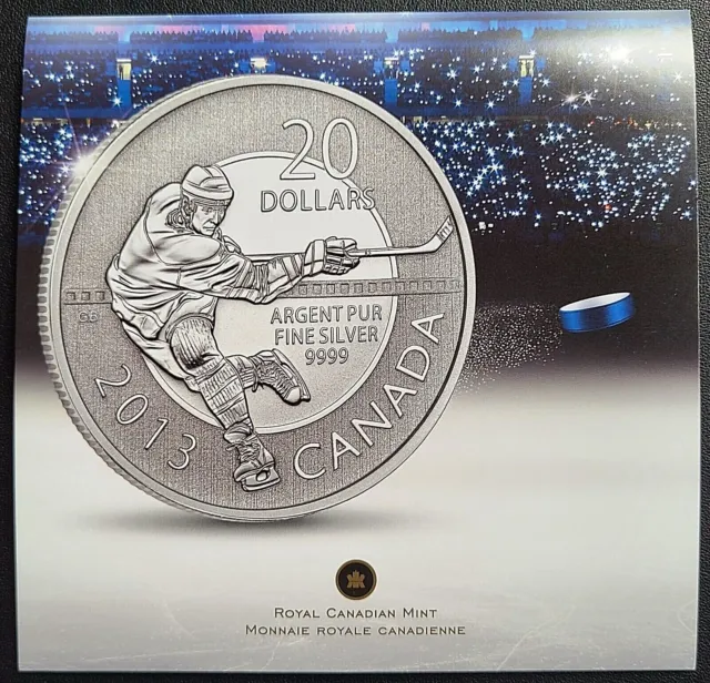 2013 Canada $20 Pure Silver Coin - Hockey - GEM UNC