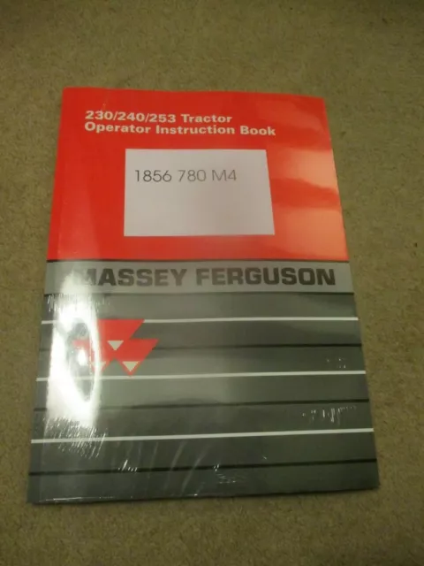 Massey Ferguson 230 240 253 Tractor Operator Manual Instruction Book 1856780M4