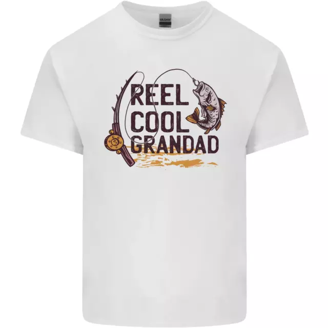 Reel Cool Grandad Funny Fishing Fisherman Mens Cotton T-Shirt Tee Top