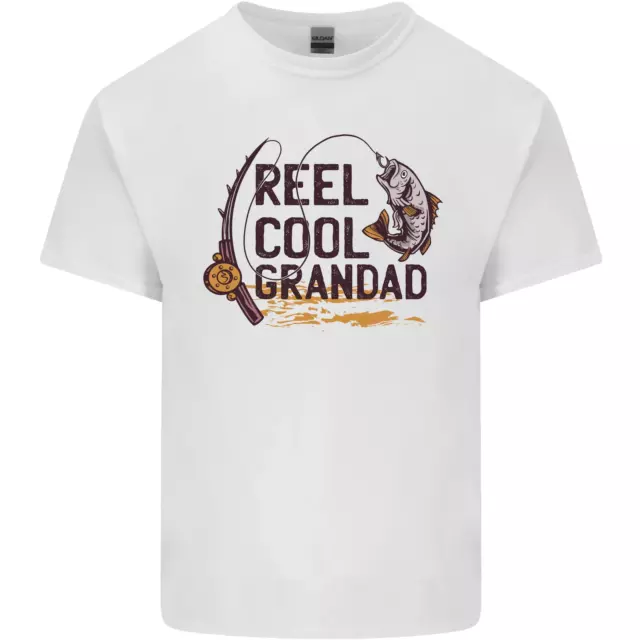 T-shirt da uomo cotone Reel Cool Grandad Funny Fisherman