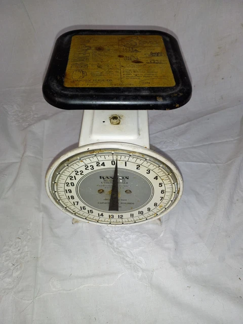 VINTAGE HANSON 25 lb Utility Scale White Model 2000 USA advertising on ...