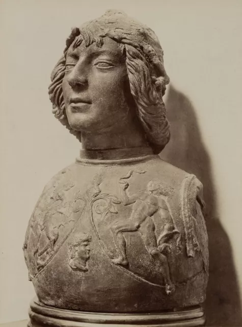 FRATELLI ALINARI (19.Jhd), Büste eines Kriegers, Florenz, um 1880, Albuminpapier