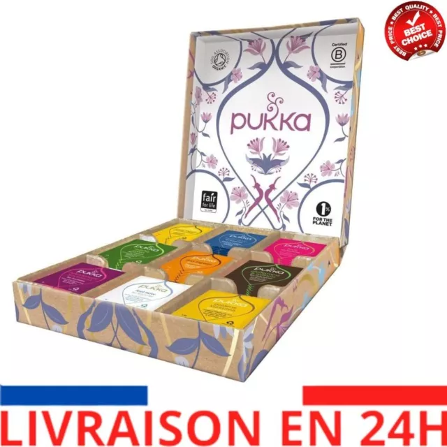 Pukka Coffret Cadeau Noël Sélection, Assortiment 9 Thés Et Infusions 100% Bio 45