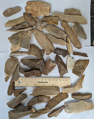 800 Grams NEOLITHIC & PALEOLITHIC Stone age Tools and Artifacts (#F1473)