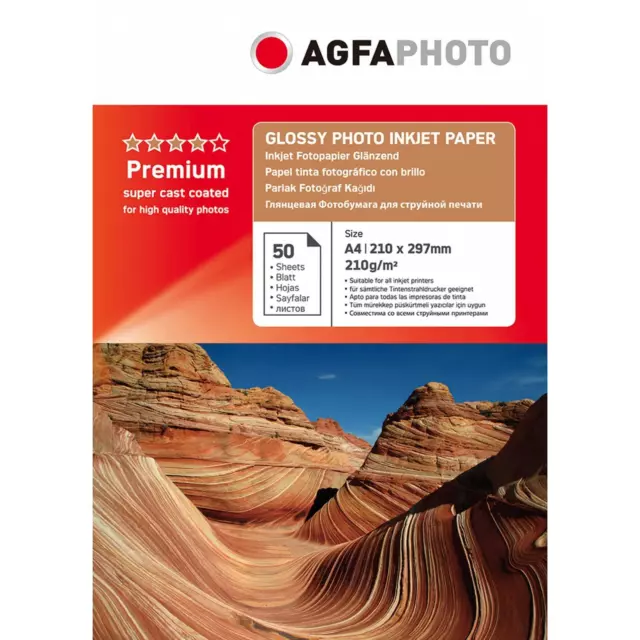 AgfaPhoto Photo Glossy Paper 210 g A 4 50 Blatt Druckerpapier