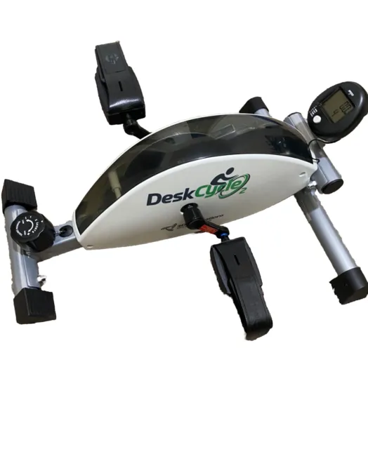 DeskCycle 2 Under Desk Bike Pedal Exerciser with Adjustable Leg - White