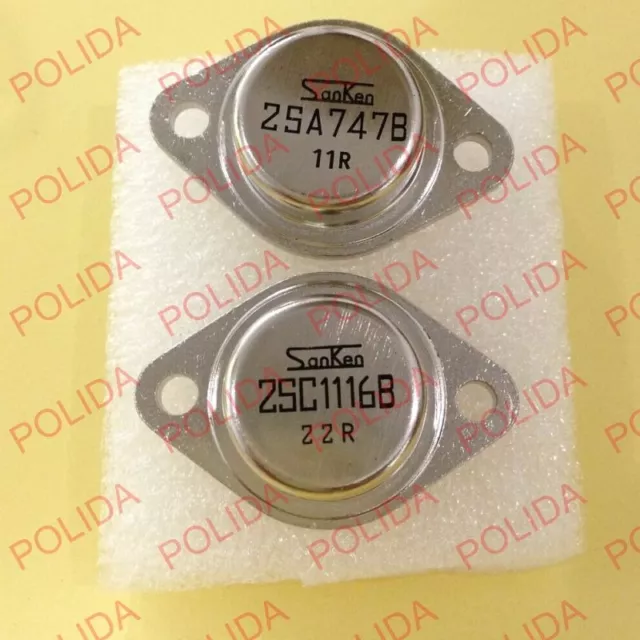 1PAIR OR 2PCS Transistor SANKEN TO-3 2SA747B/2SC1116B A747B/C1116B